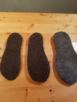 Alpaca felted boot insert