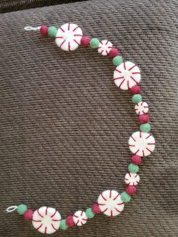 Peppermint Christmas Garland 30"  ( approx)